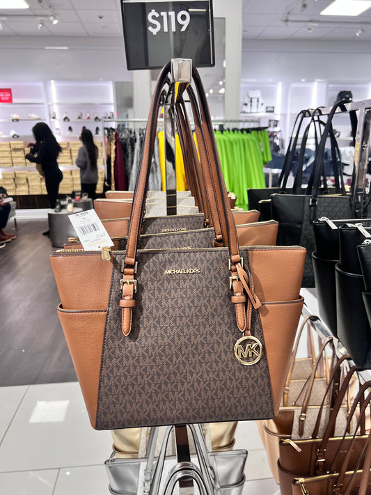 Tote Michael K café con monogram