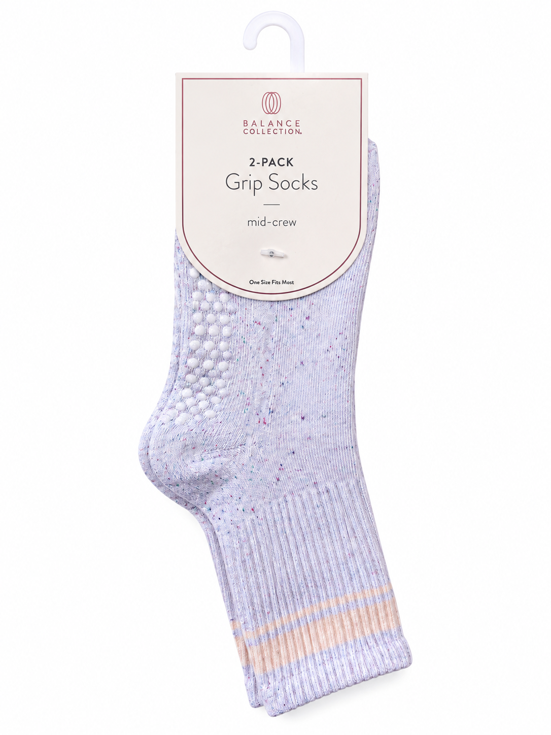 Calcetas con agarre Balance C 2pares  lila y rosa