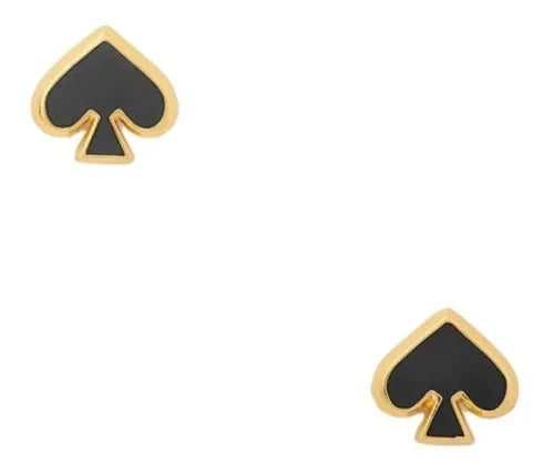 Aretes Kate S negro/dorado