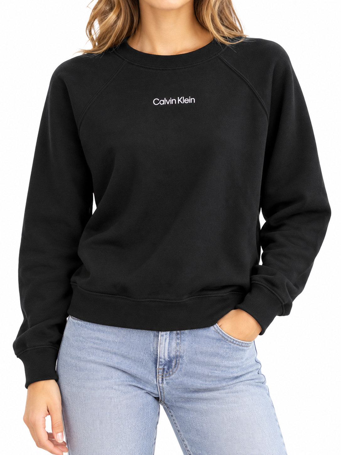 Sudadera negra Calvin k letras blancas