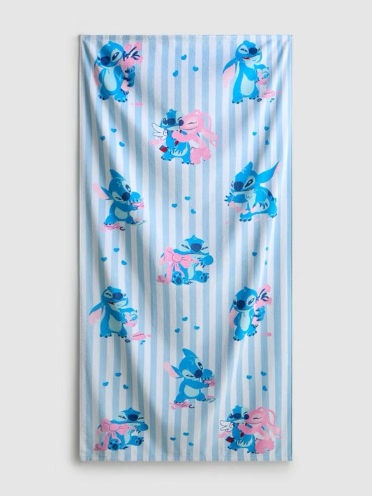 Toalla Primark Disney Stitch azul con blanco