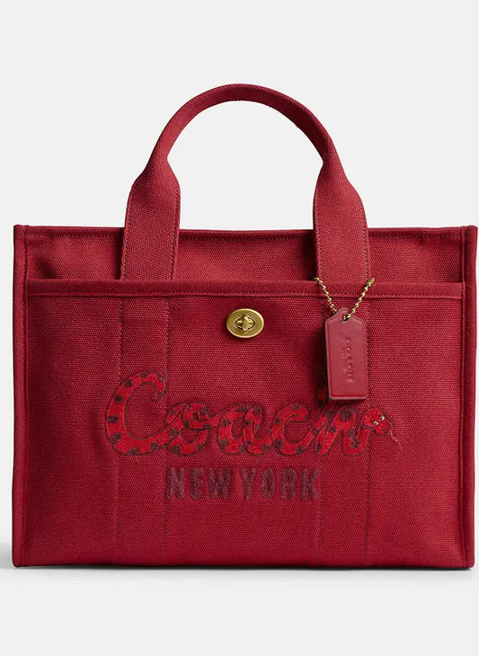 Tote Bag Cargo Ruby roja de mezclilla