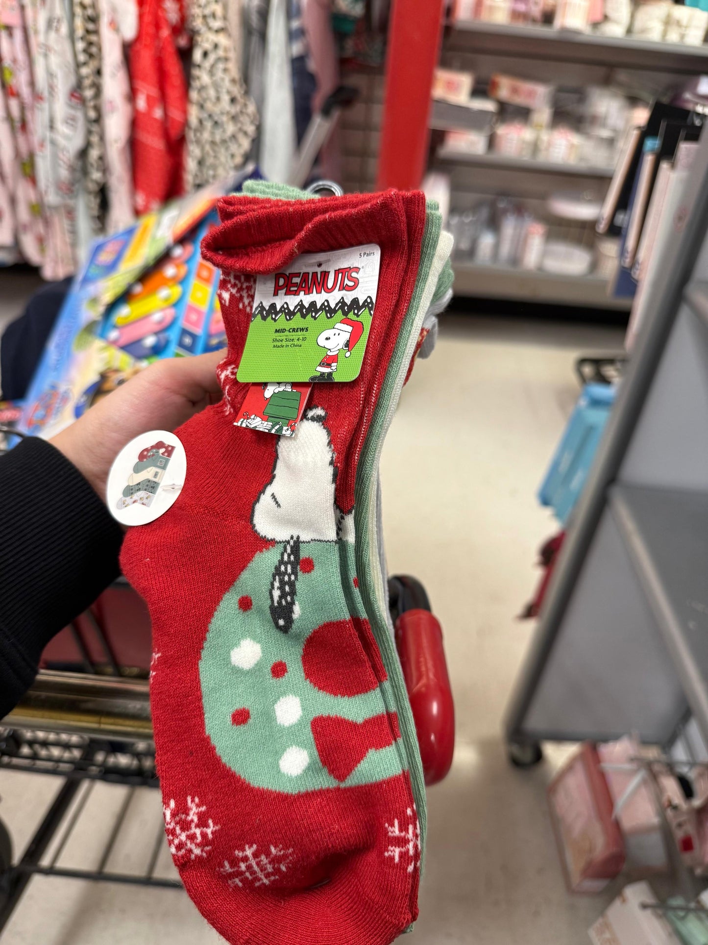 Calcetas Peanuts varios colores 5 pares -Navidad .🎄✨