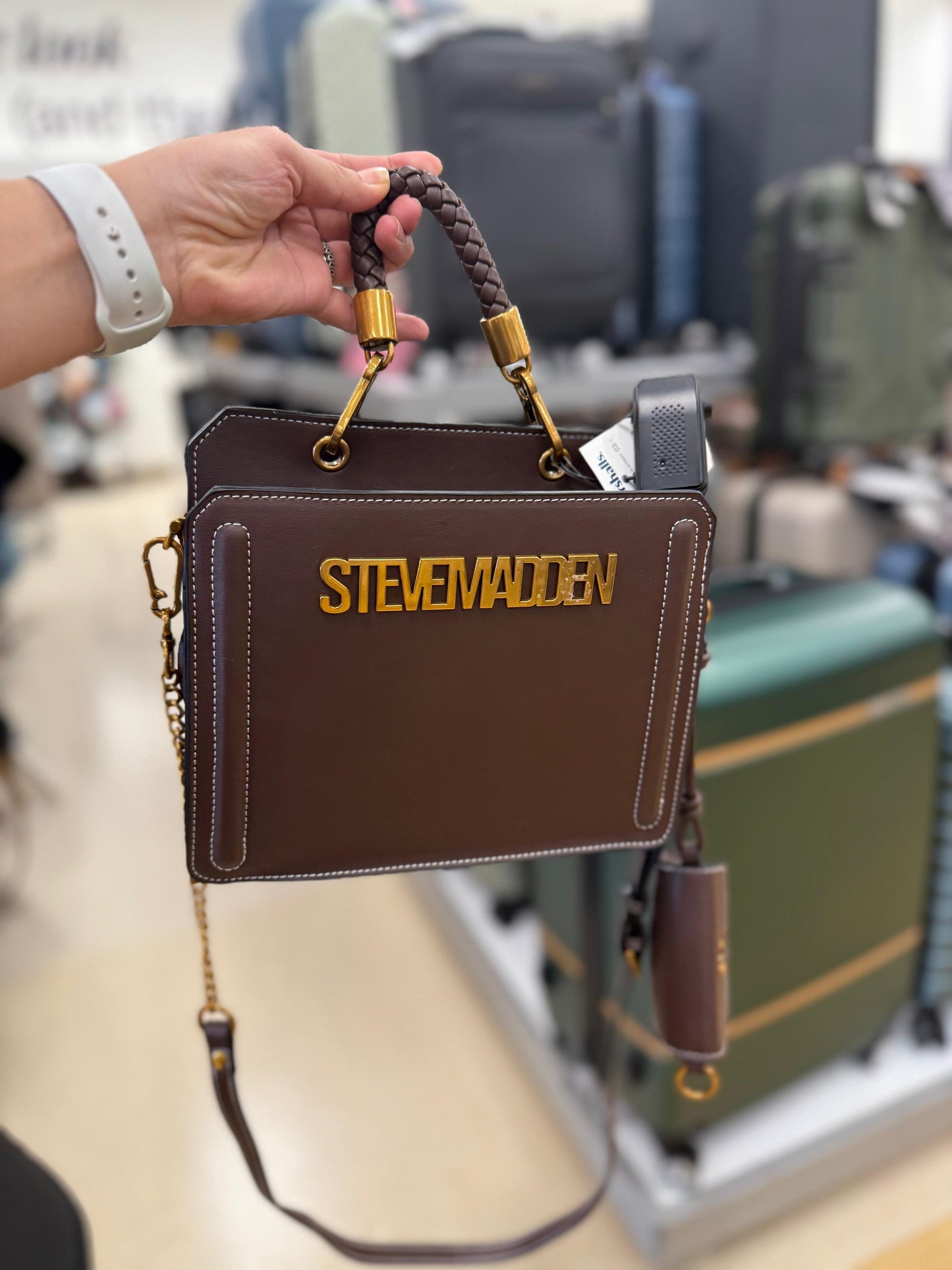 Crossbody Steve M café con monedero