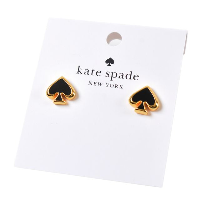 Aretes Kate S negro/dorado