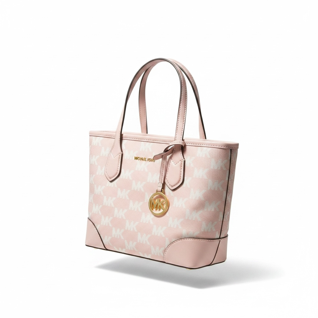 Tote Eva powder blush Rosa monogram tela
