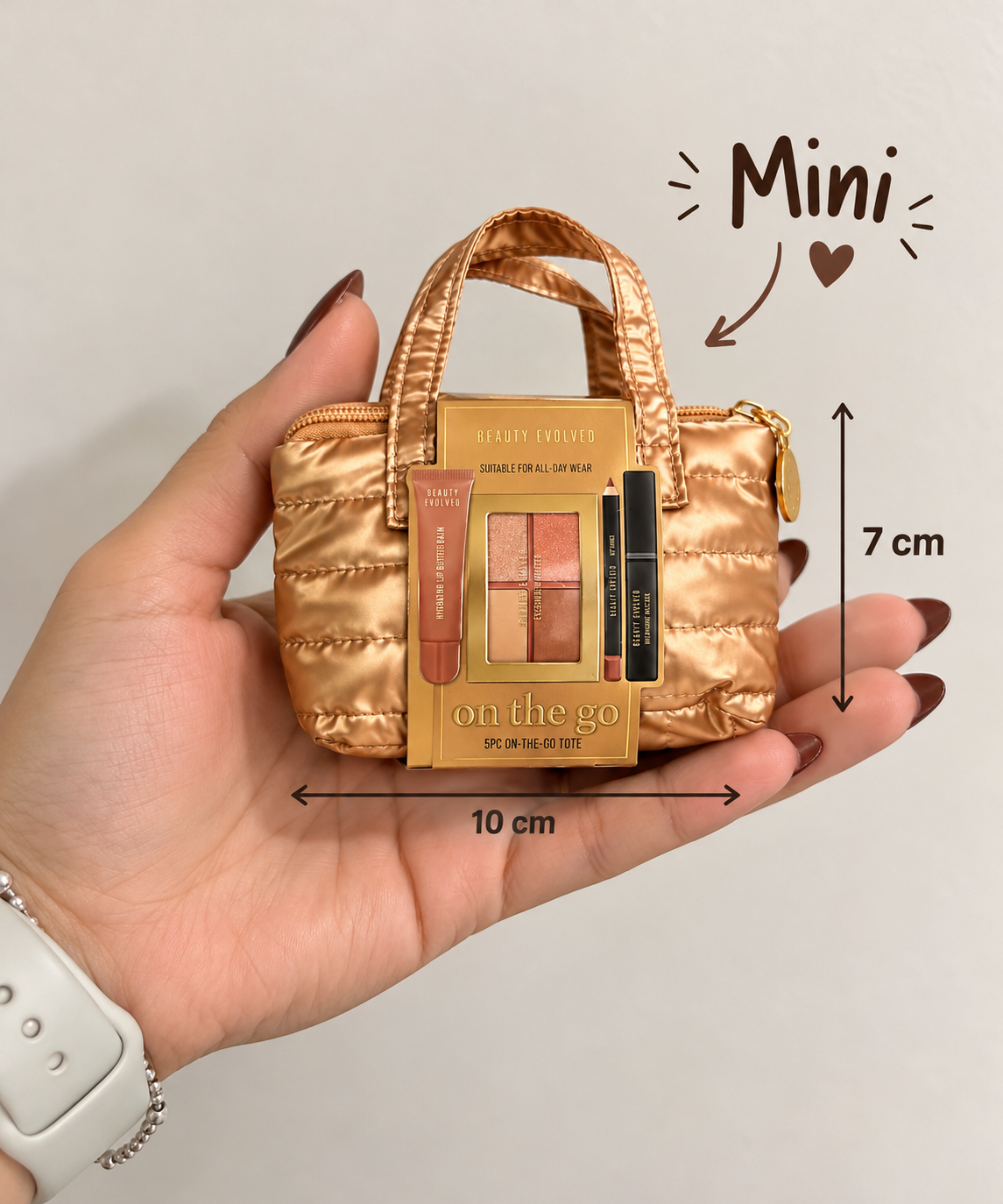 Beauty evolved on the go 5 piezas mini bolsa con maquillaje