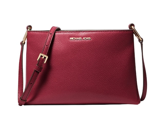Crossbody Michael K cereza con 3 compartimentos