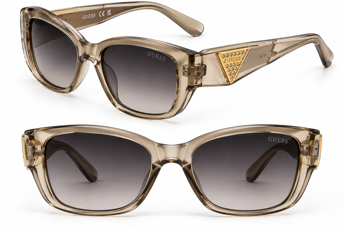 Lentes Guess armazón transparente logo