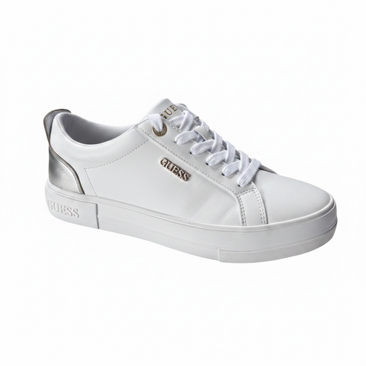 Tenis Guess blancos con dorado
