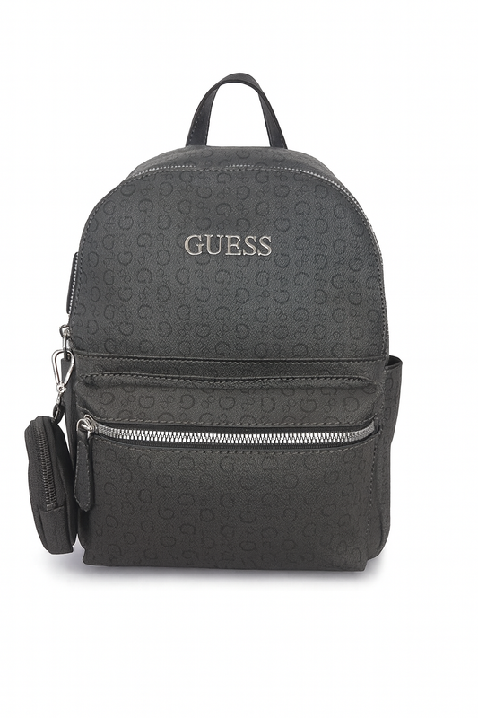 Backpack Guess gris con monogram negro
