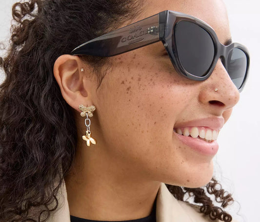 Lentes Coach negro con nombre grabado