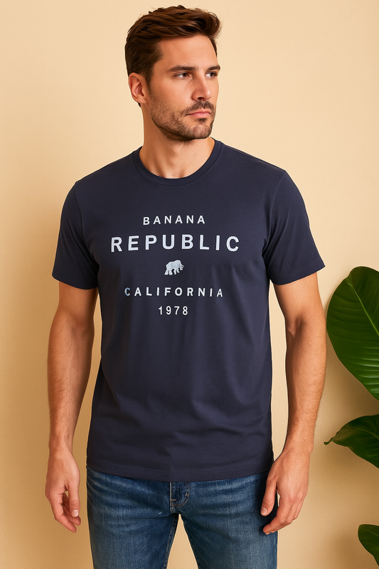 Playera banana republic color negro caballero