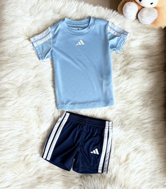 Conjunto adidas azul cielo y azul rey