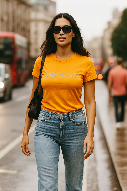 Playera Calvin k orange