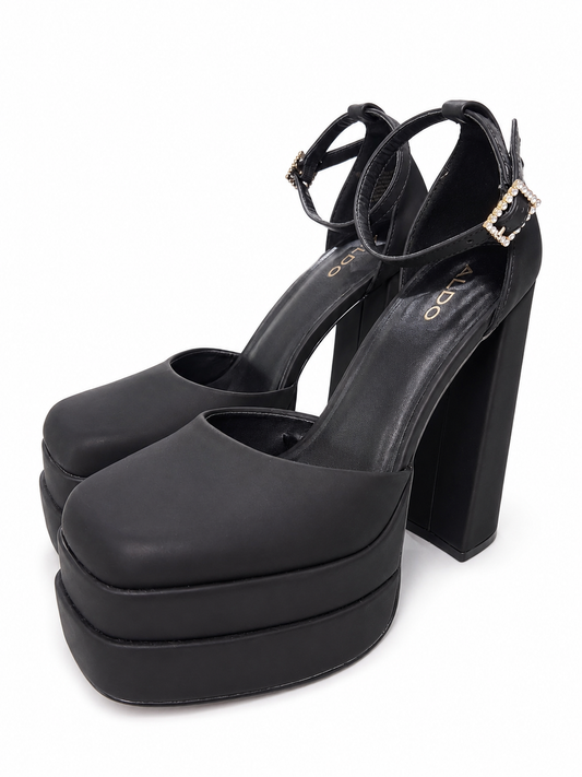 Tacones de plataforma Aldo negros