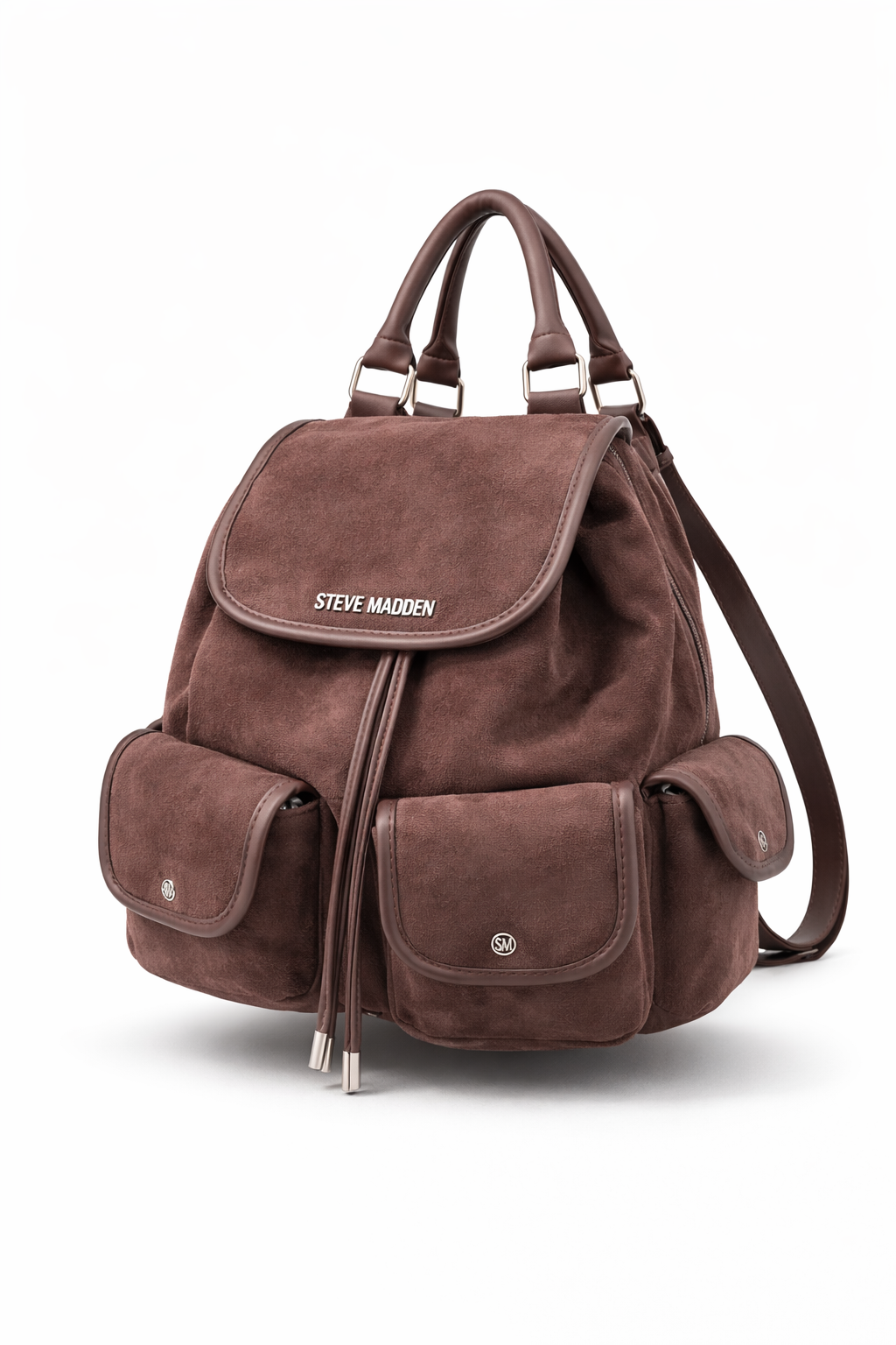 Backpack Steve Madden café de gamuza