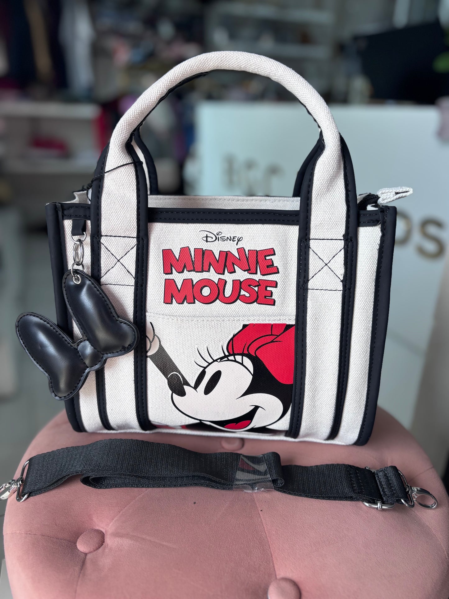 Tote Disney de Minnie gris con negro