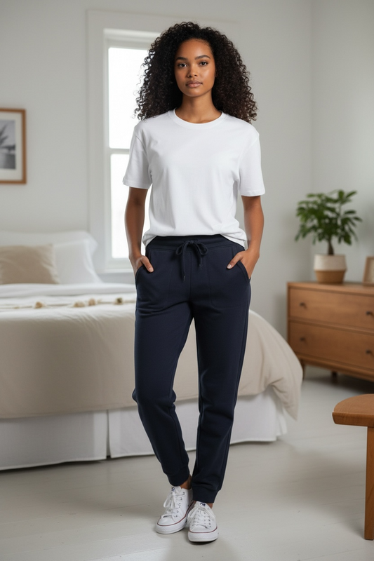 Pants Calvin K negro con letras en bolsa