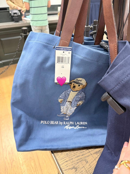 Tote Polo Ralph L azul de oso