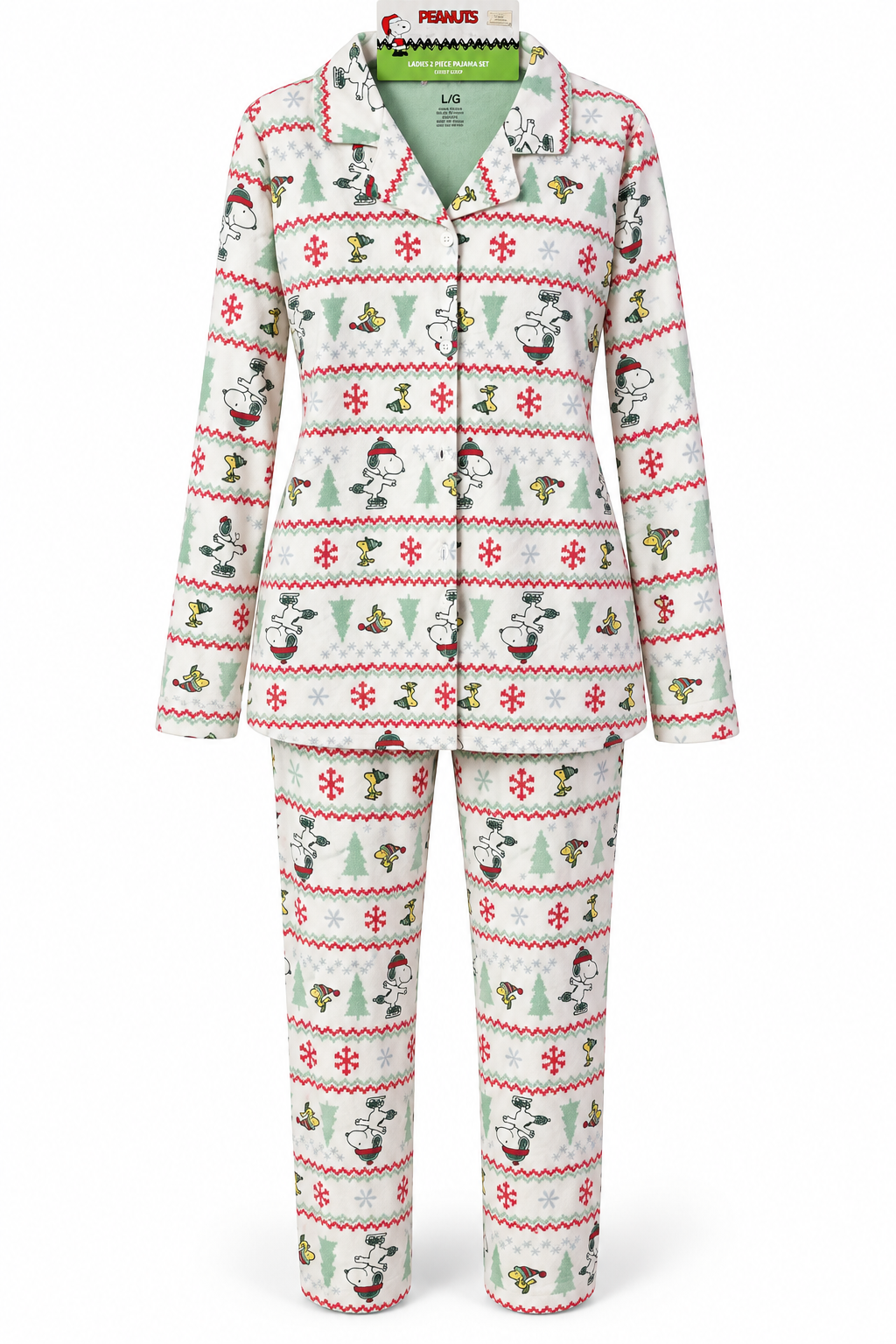 Pijama calientita de snoopy L navideña