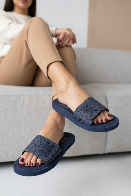 Sandalias Michael k azul con monogram