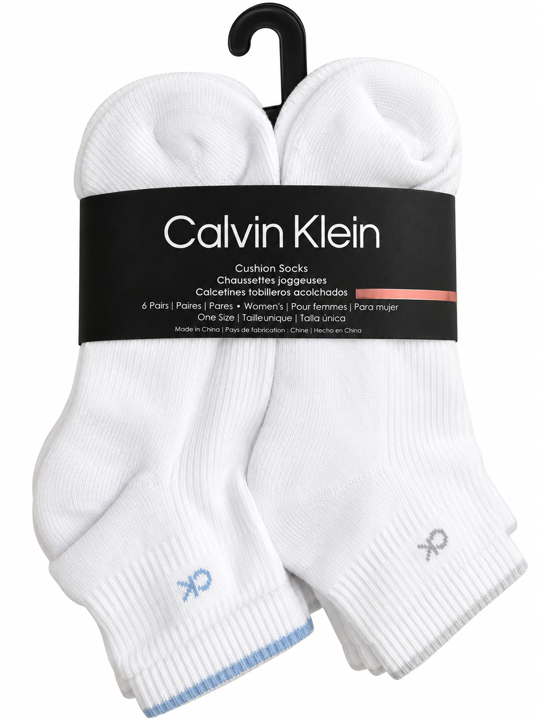 Calcetas Calvin K blancas 6 pares