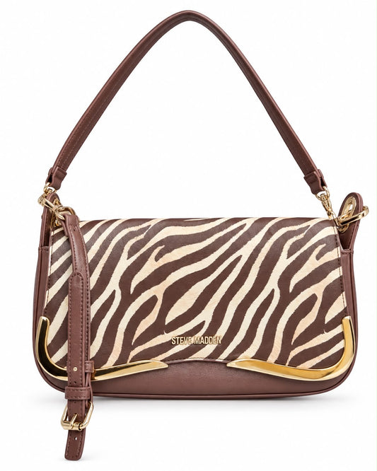 Crossbody Steve M café animal print