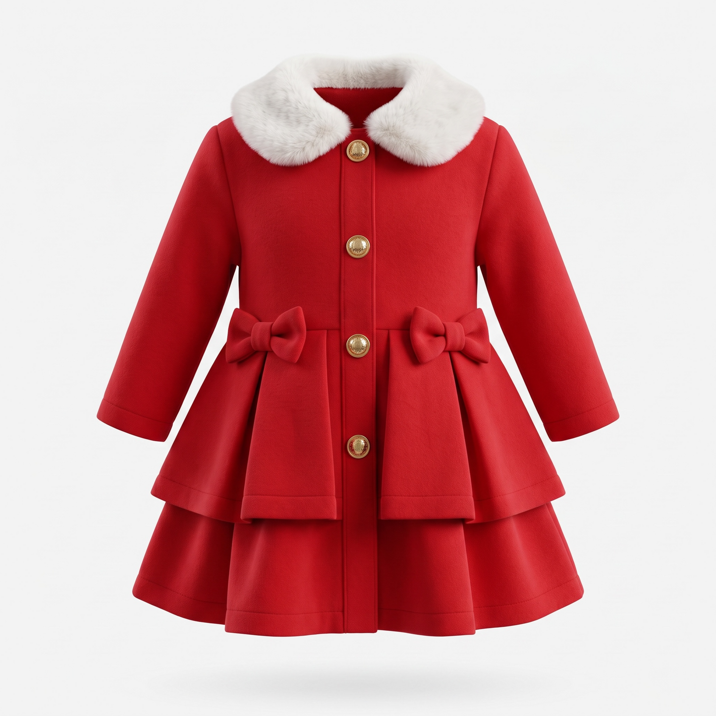 Conjunto Little Lass vestido, abrigo y diadema