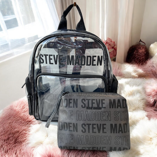 Backpack Steve M transparente/negro y muñequera