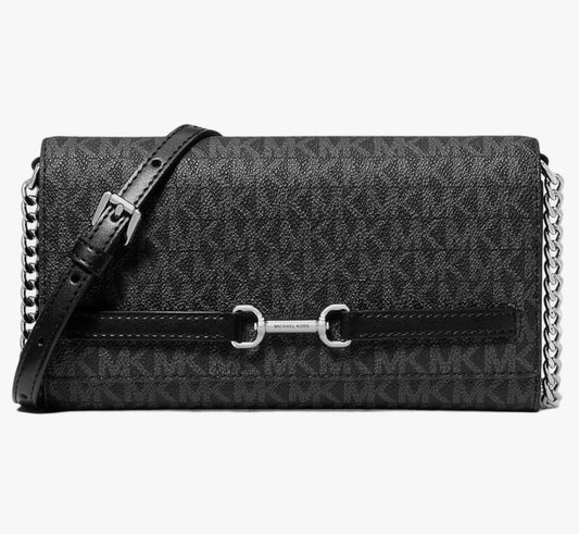 Crossbody Michael K negra con monogram
