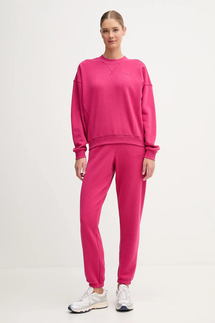 Pants DKNY Rosa Fucsia Pink letras con textura
