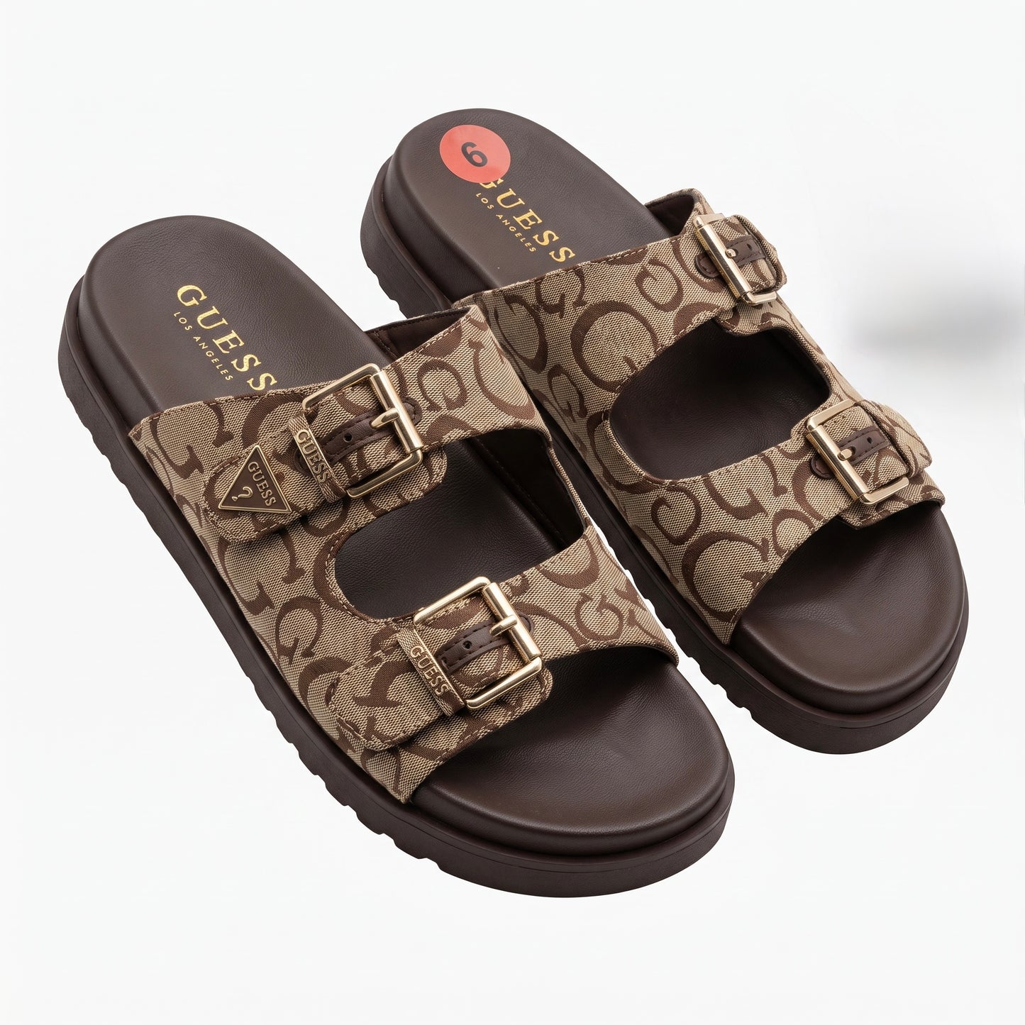 Sandalias Guess cafés monogram