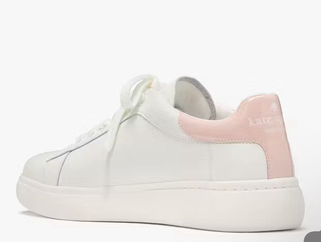 Tenis kate Spade Charli Lace blanco con rosa