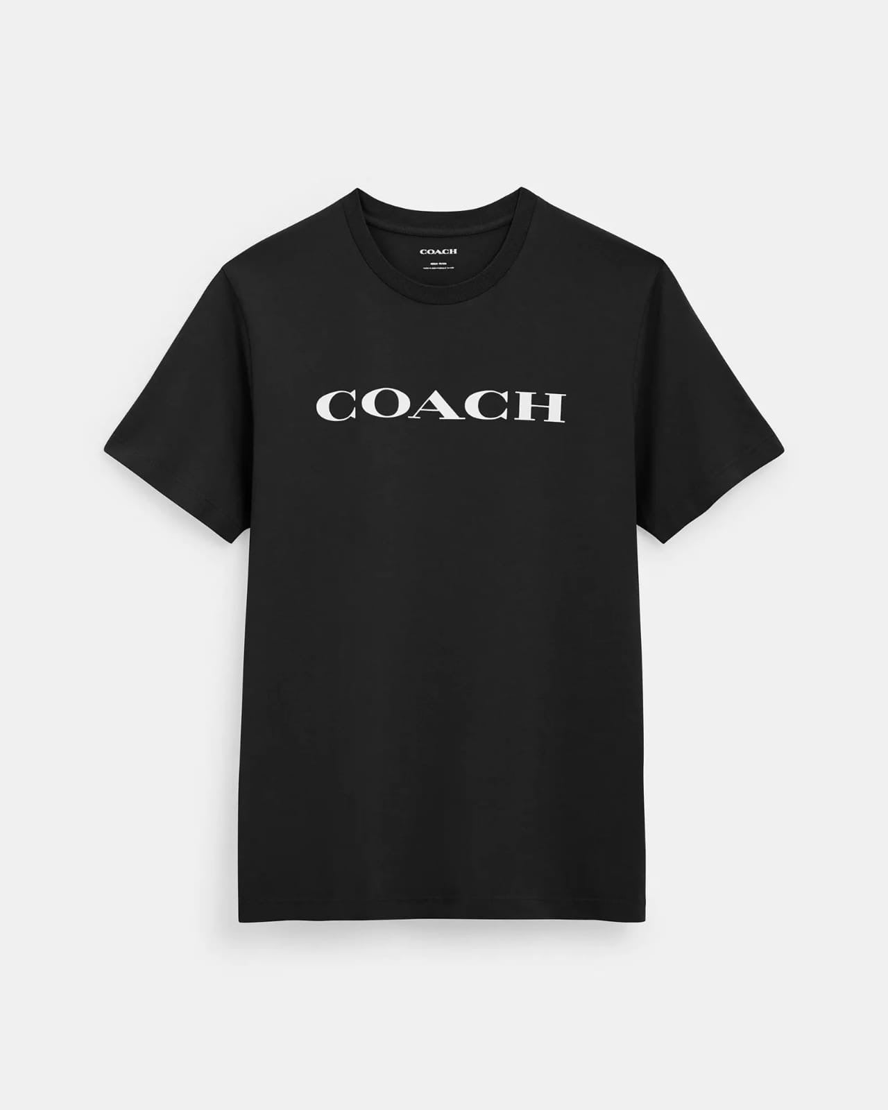Playera Coach negra letras blancas