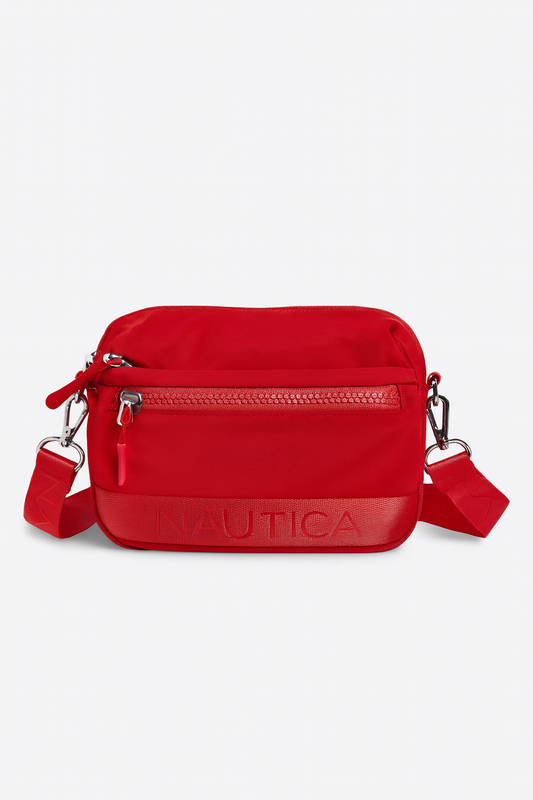 Crossbody Náutica bean Bag roja