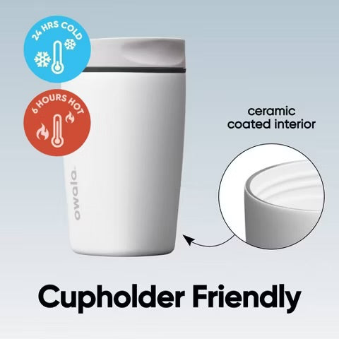 Termo owalla 12oz SmoothSip Slider Ceramic Lined Travel Mug - Sleek