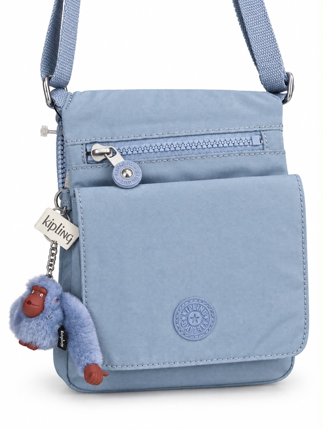 Crossbody Kipling azul con changuito