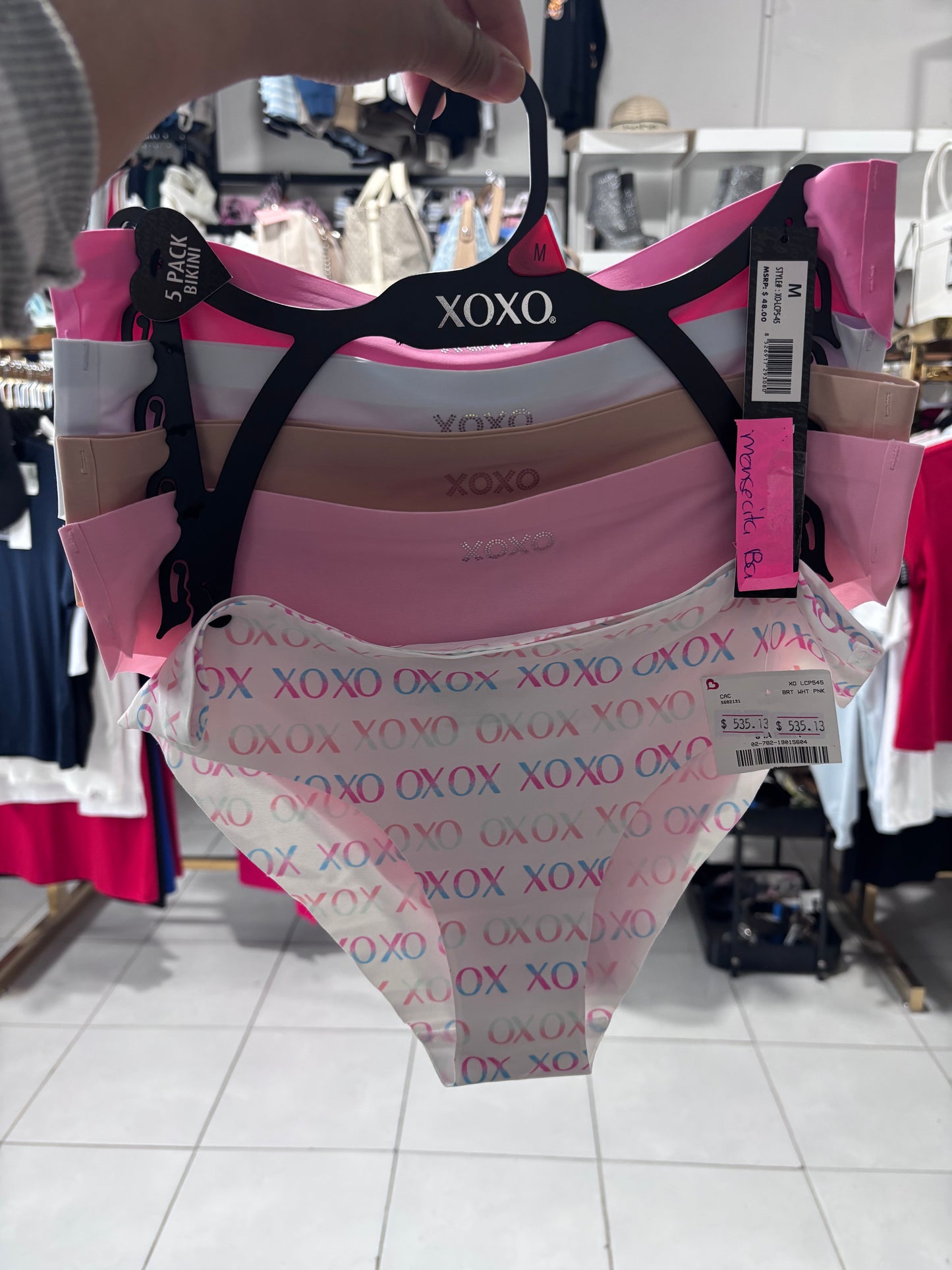 Panties XOXO 5 pz varios colores