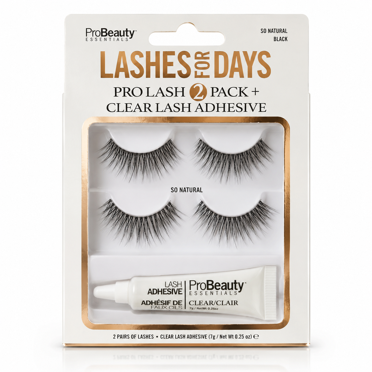Set de pestañas postizas con adhesivo