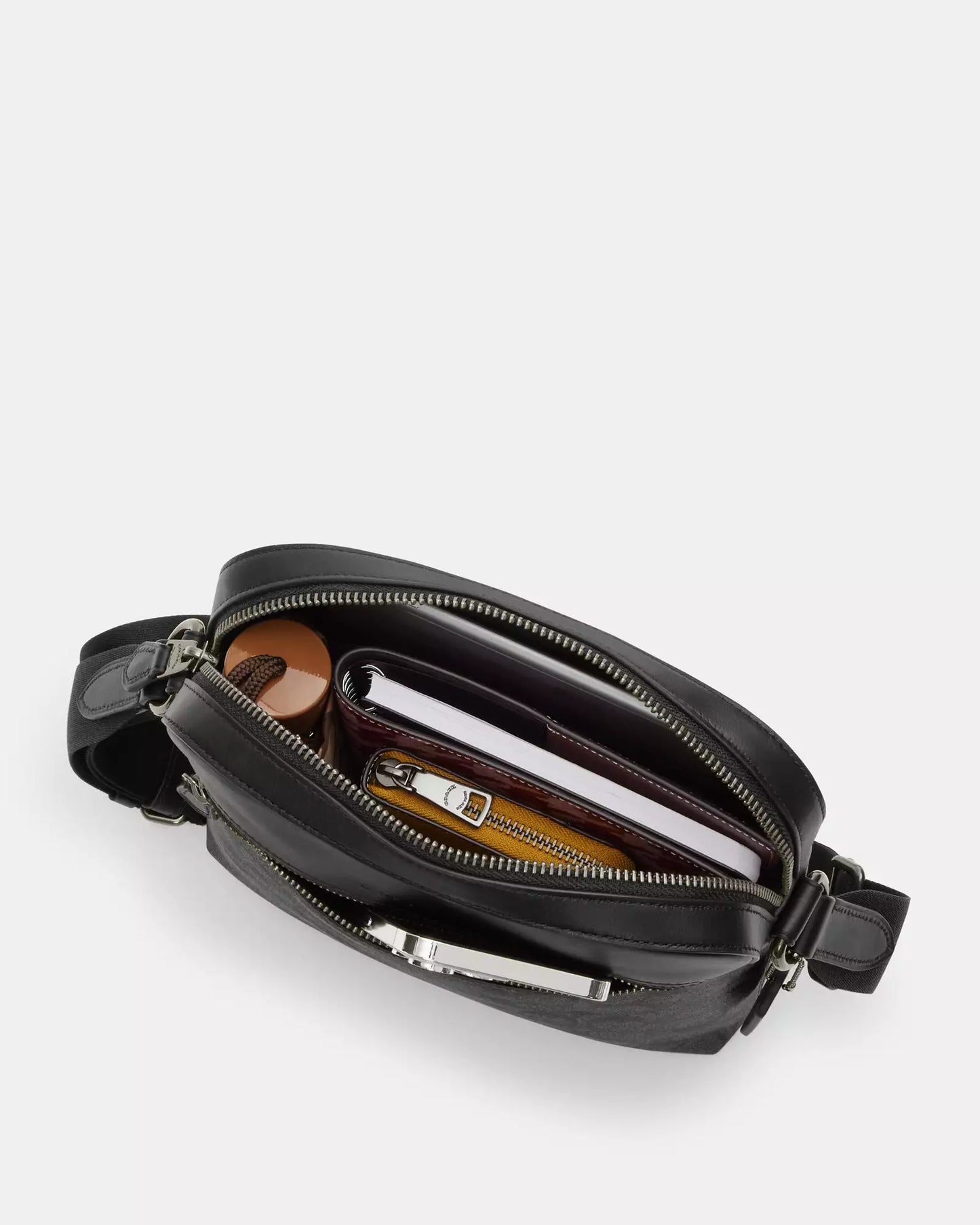 Mariconera coach gris/negro