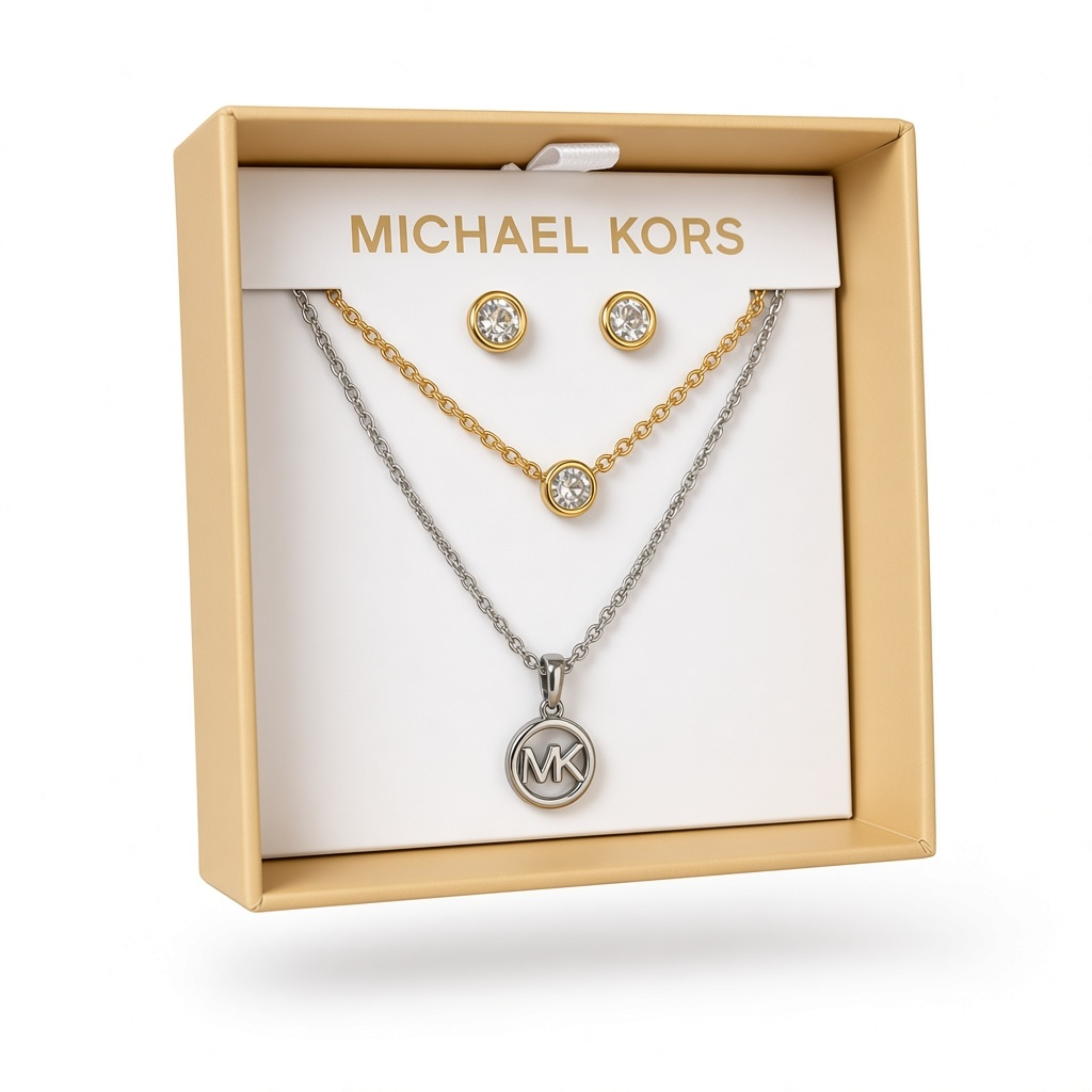 Collares Michael K 2 pz y Aretes