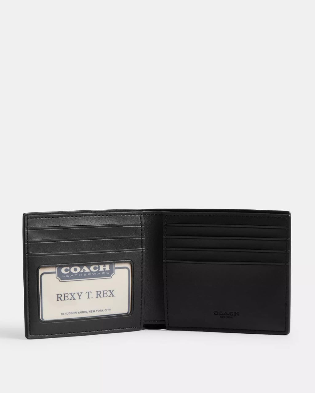 Cartera coach negra Billfot Wallet asignature canvas para caballero