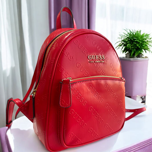 Backpack Guess roja con monogram