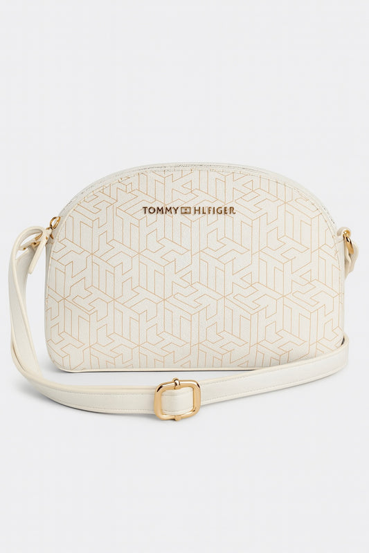 Crossbody Tommy H bag blanca/ dorado