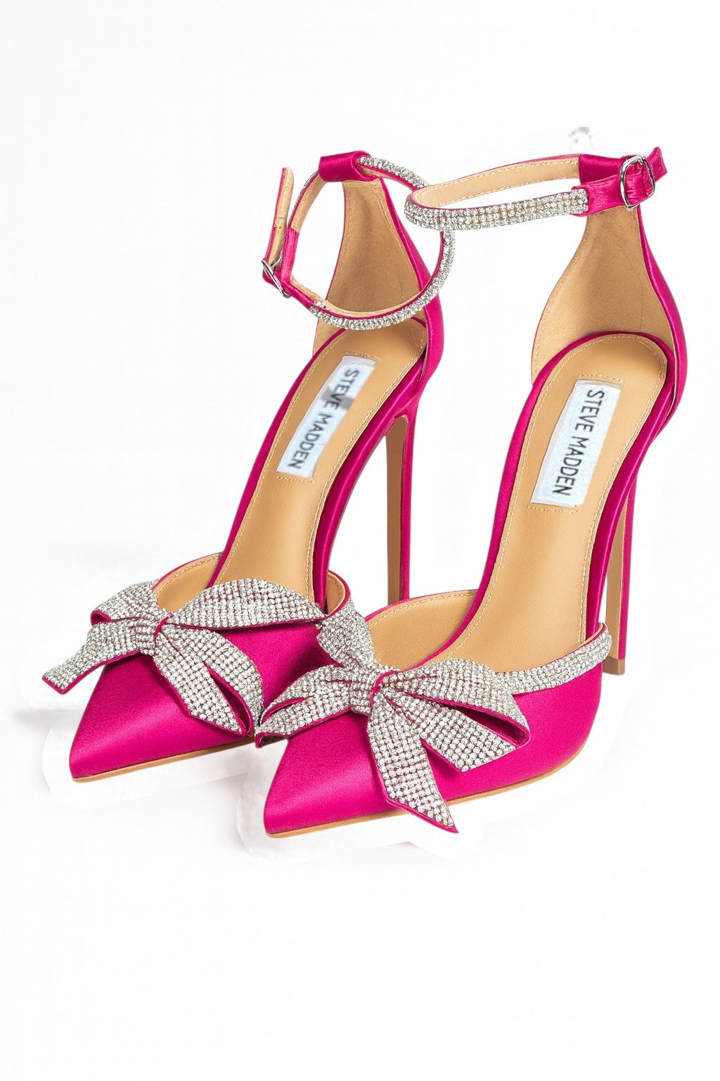 Zapatilla Steve M fucsia con brillos plateados