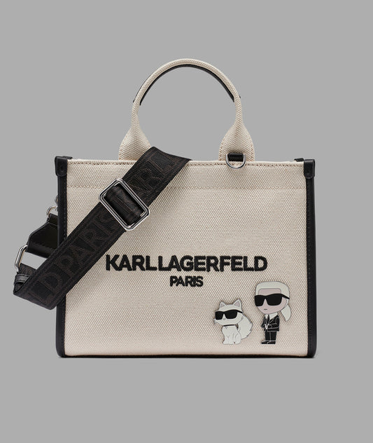 Tote Karl Lagerfeld crema con negro