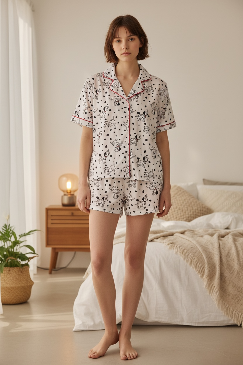 Pijama Primar Disney de 101 Dálmatas blanca