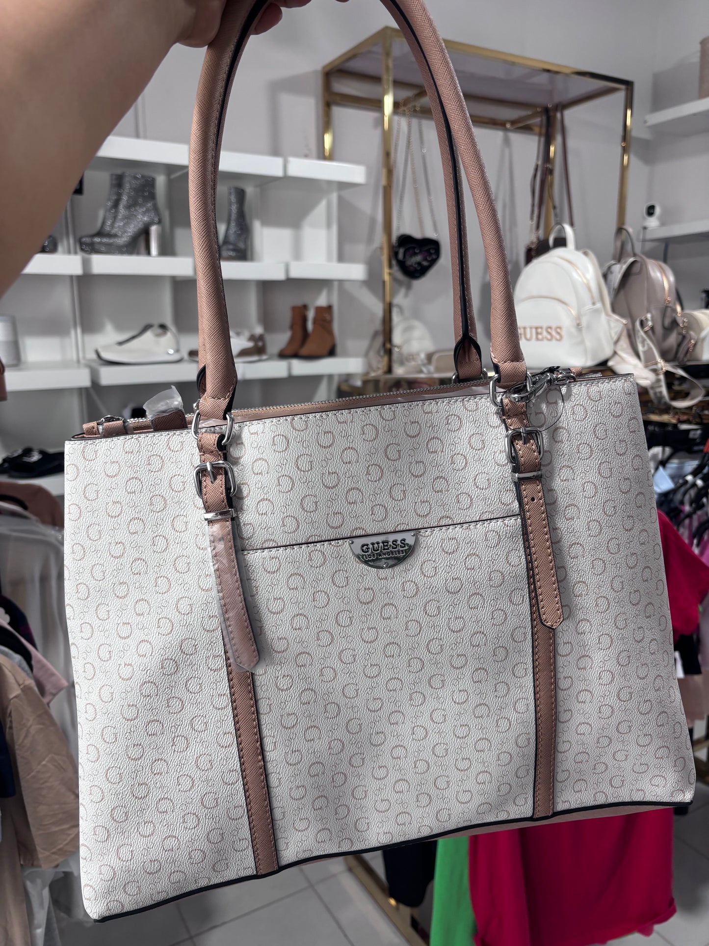 Tote Guess beige con camel