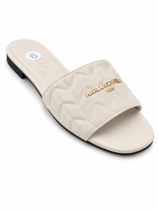 Sandalia Karl Lagerfeld Quilted Beige